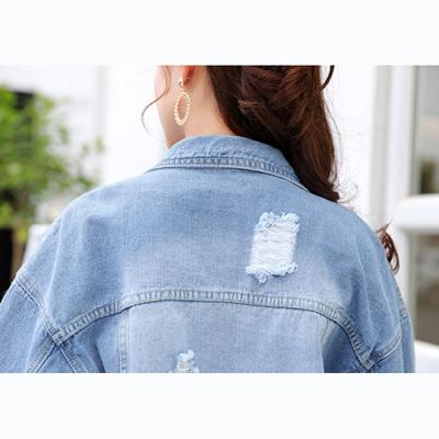 Áo Khoác Jean Nữ Wash Rách - NK333